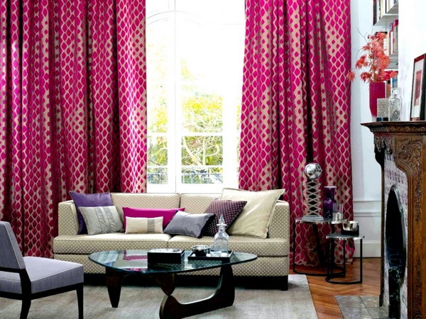 Curtains trends living room interior decoration